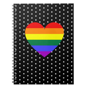 LGBT Pride Rainbow Heart Notebook