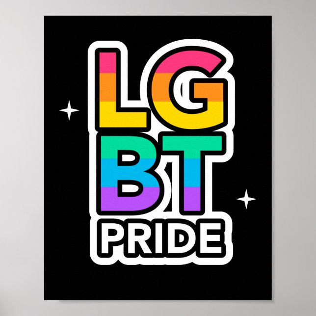 LGBT+PRIDE. Rainbow love Poster (Front)