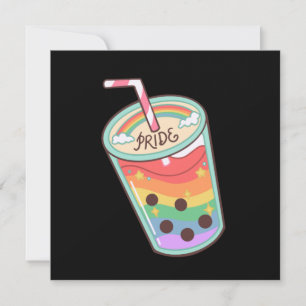 LGBT+pride. Rainbow love shake. Card