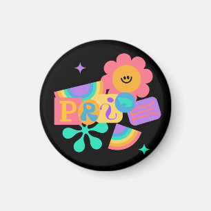 LGBT+pride. Rainbow love. Sunflower love.        Magnet