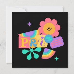 LGBT+pride. Rainbow love. Sunflower love. Thank You Card
