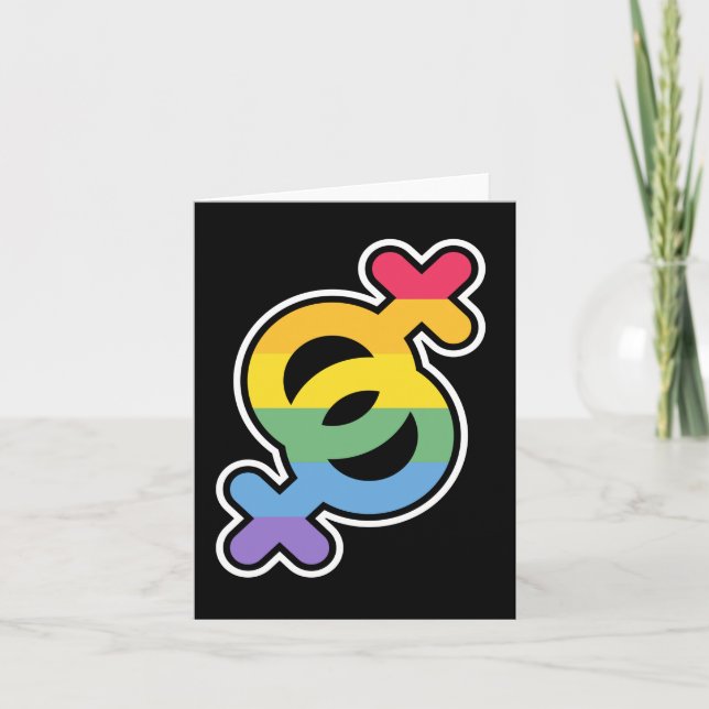 LGBT+Pride. Rainbow.    Note Card (Front)