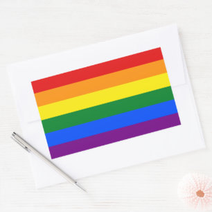 LGBT Pride Rainbow Rectangular Sticker