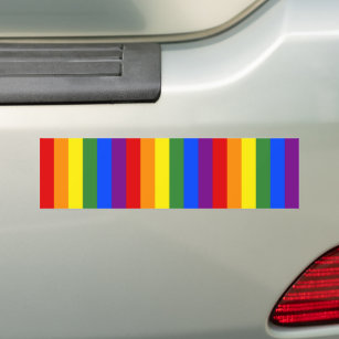 LGBT Pride Rainbow Stripe Pattern Bumper Sticker