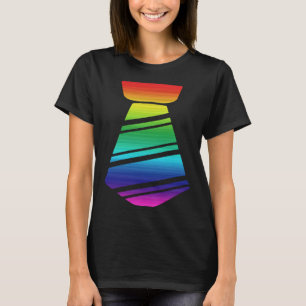 LGBT Pride Rainbow Tie Lesbian Gay Human Right T-Shirt