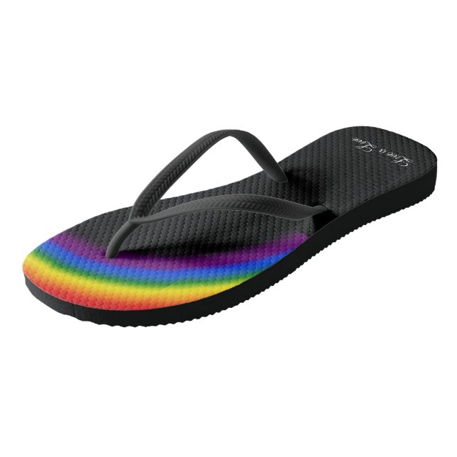 LGBT Pride Rainbow with custom text Love is Love Thongs (Angled)