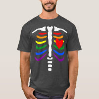 LGBT Pride Rib Cage Rainbow Skeleton Xray Funny LG