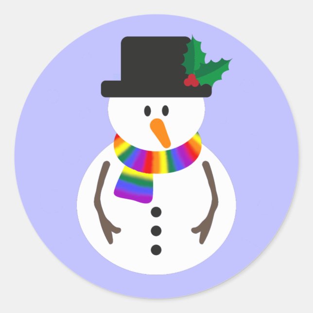 LGBT+ Pride Snowman Stickers (Front)