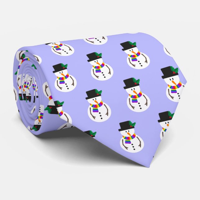 LGBT+ Pride Snowman Tie (Rolled)