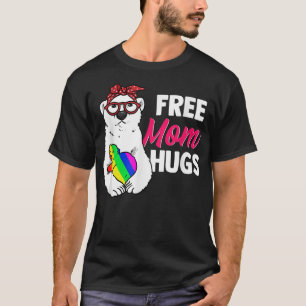 LGBT pride social movement tee free mum hugs bear