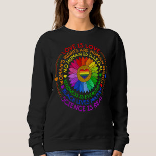 Lgbt Pride Social Movement Women Men Love Sunflowe Sweatshirt
