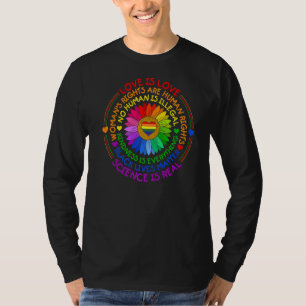 Lgbt Pride Social Movement Women Men Love Sunflowe T-Shirt