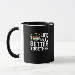 LGBT Pride Support Life Gets Better Together Inclu Mug