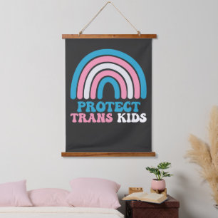 LGBT Pride Support Protect Trans Kids Hanging Tapestry
