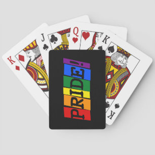 LGBT pride text sign Playing Cards
