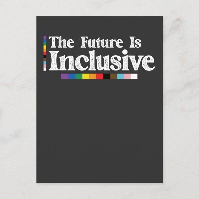 LGBT Pride The Future Is Inclusive Gay Lesbian Invitation Postcard (Front)