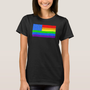 Lgbt Pride Us Flag Black King Queen Mother Father T-Shirt