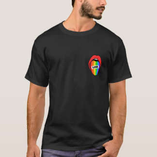 LGBT Pride Woman Mouth Tongue With Rainbow Colours T-Shirt