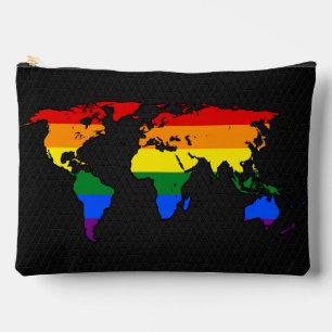LGBT pride world map Accessory Pouch