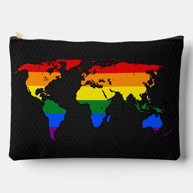 LGBT pride world map  Accessory Pouch (Front)