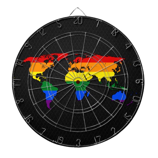 LGBT pride world map  Dartboard (Front)