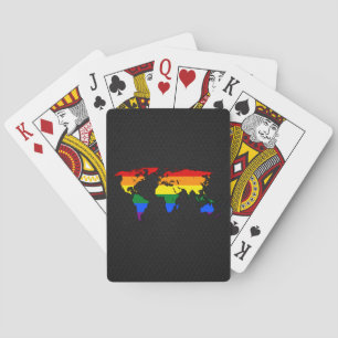LGBT pride world map  Playing Cards