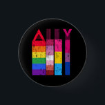 LGBT Proud Ally Gay Lesbian Bisexual Trans Pride R 3 Cm Round Badge<br><div class="desc">Looking for a way to show your support for the LGBT community? The colourful and vibrant design features the iconic LGBT rainbow flag, making it a great choice for Pride events, parades, or just to show your support any day of the year.. Whether you're a member of the LGBT community...</div>