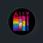 LGBT Proud Ally Gay Lesbian Bisexual Trans Pride R 3 Cm Round Badge<br><div class="desc">Looking for a way to show your support for the LGBT community? The colourful and vibrant design features the iconic LGBT rainbow flag, making it a great choice for Pride events, parades, or just to show your support any day of the year.. Whether you're a member of the LGBT community...</div>