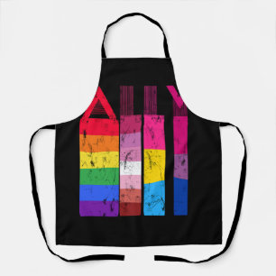LGBT Proud Ally Gay Lesbian Bisexual Trans Pride R Apron
