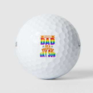 Lgbt Proud Dad Of A Smartass Gay Son Golf Balls