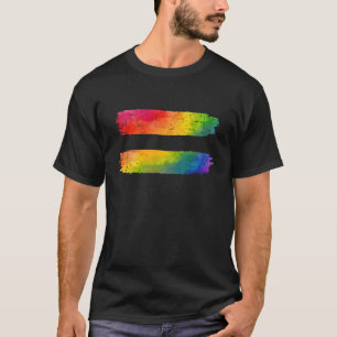 LGBT Q Equality Gay Pride Lesbian Rainbow Flag Pro T-Shirt