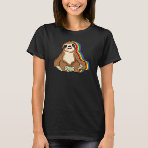 Lgbt Q Gay Pride Proud Ally Rainbow Colour Sloth T-Shirt