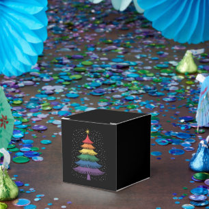 LGBT-Q Pride Christmas Tree Pajama Rainbow Flag Favour Box