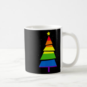 Lgbt-q Pride Rainbow Flag Gay Christmas Tree X-mas Coffee Mug