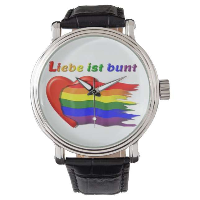 LGBT - Rainbow 2 - Love eWatch watch (Front)