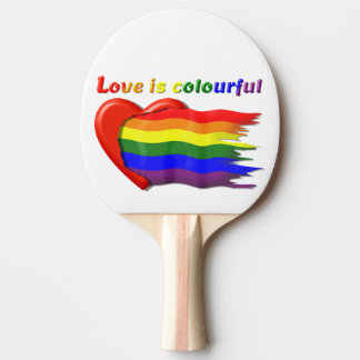 LGBT rainbow 2 - Love table tennis racket Ping Pong Paddle