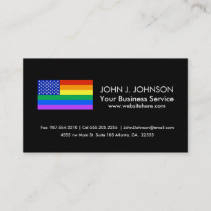 LGBT Rainbow American Flag Business Card