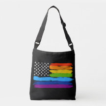 LGBT Rainbow American Pride Flag Cross Body Bag