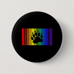 Lgbt Rainbow Colours Barcode Icon Pride Gay Bear 6 Cm Round Badge