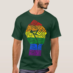 LGBT Rainbow Fist Pride Month LGBTQ Gay Pride T-Sh T-Shirt