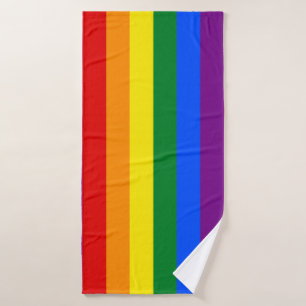 LGBT Rainbow flag Bath Towel
