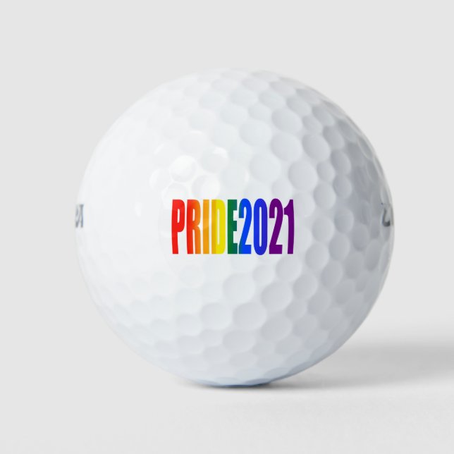 LGBT Rainbow Flag Colours LGBTQ Gay Pride 2021 Golf Balls (Front)
