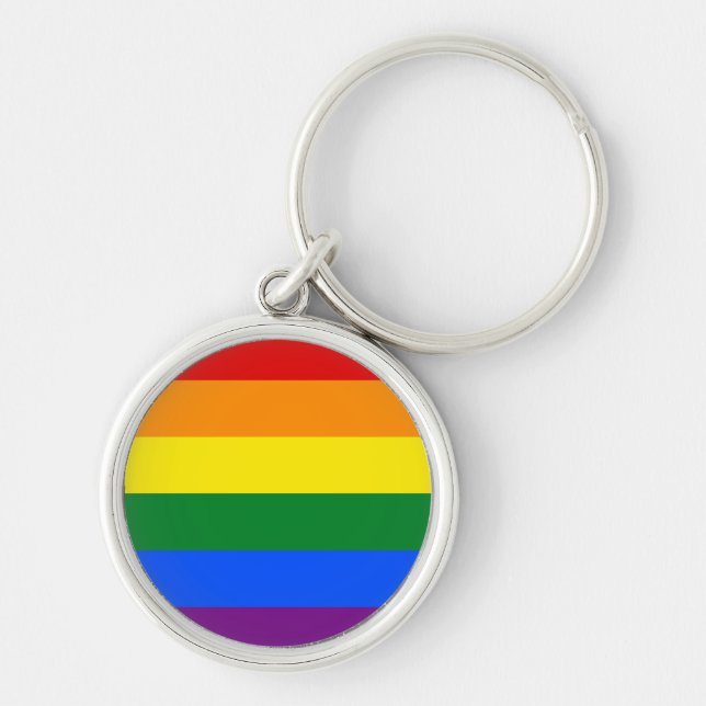 LGBT Rainbow Flag Key Ring (Front)