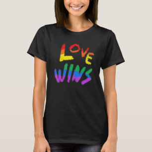 Lgbt Rainbow Flag Love Wins Lgbtq Lesbian Gay Prid T-Shirt