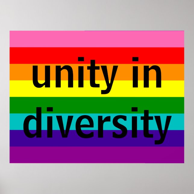 LGBT Rainbow Flag Original 8 Striped Pattern Poster (Front)