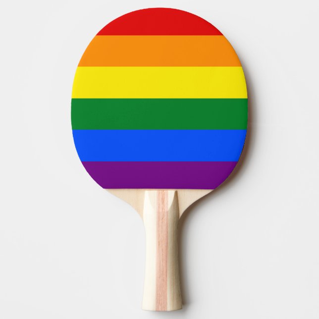 LGBT Rainbow flag Ping Pong Paddle (Front)