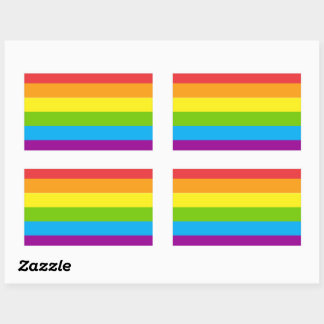 Lgbt Rainbow Flag Rectangular Sticker
