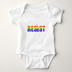 LGBT Rainbow Flag Resist Gay Pride Equal Rights Baby Bodysuit