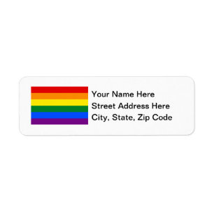 LGBT Rainbow Flag Return Address Label