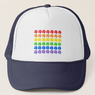 LGBT Rainbow Flowers Gay Pride design Trucker Hat
